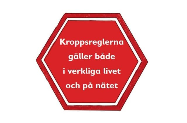 Kroppsreglerna gäller både i verkliga livet och på nätet